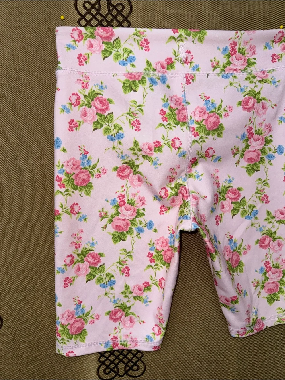 Polo Ralph Lauren Girls' Knee Length Leggings Shorts In Pink Floral Size L/G (12